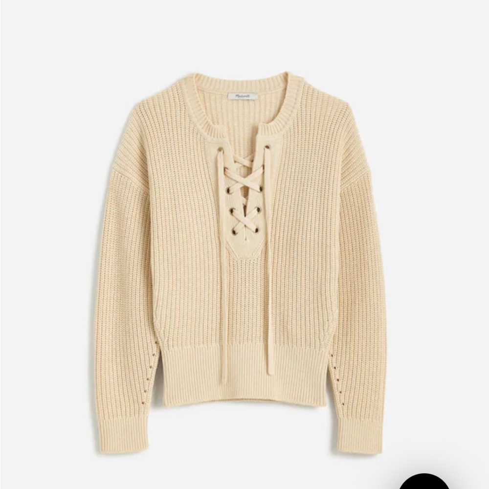 Madewell Women's Lace-Up Sweater NWT